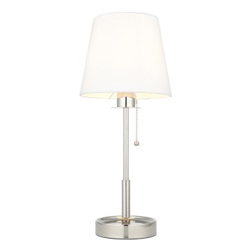 Endon 99596 - Stolná lampa 1xE27/10W/230V biela/lesklý chróm