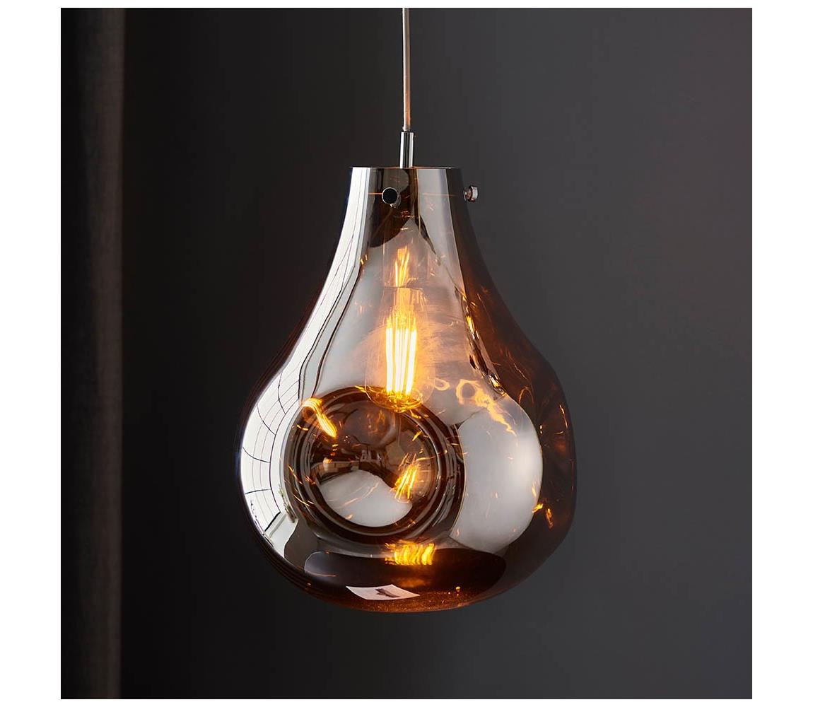 Endon 99788 - Luster na lanku EUROPA 1xE27/10W/230V dymovo čierna 99788