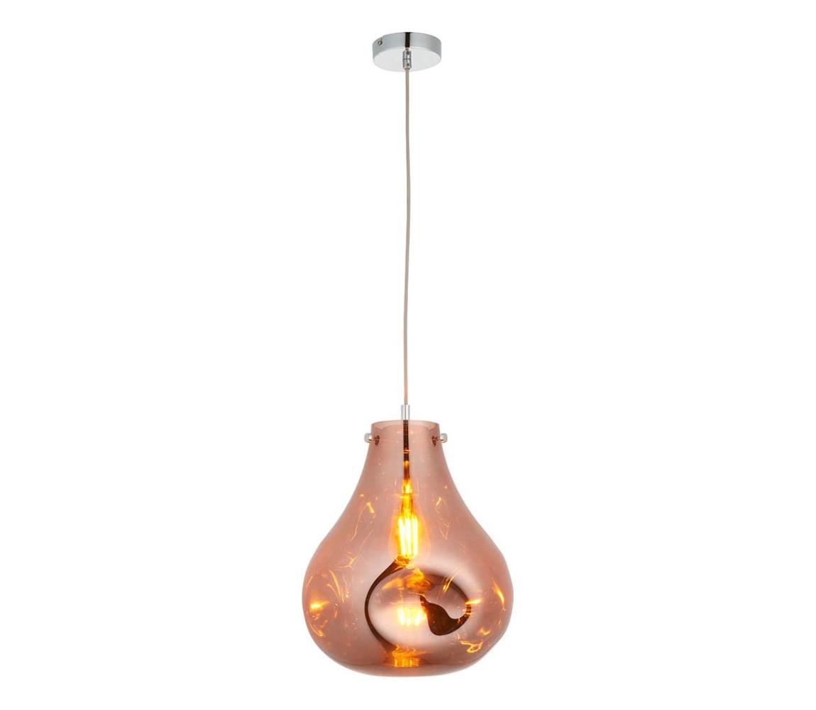 Endon 99790 - Luster na lanku EUROPA 1xE27/10W/230V dýmovo-hnedá 99790