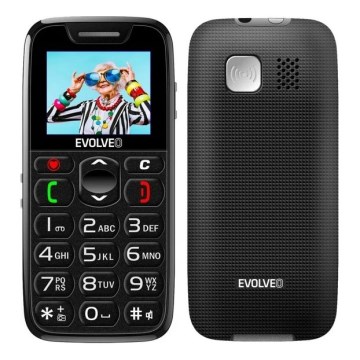 Evolveo - EasyPhone, čierny mobilný telefón pre seniorov