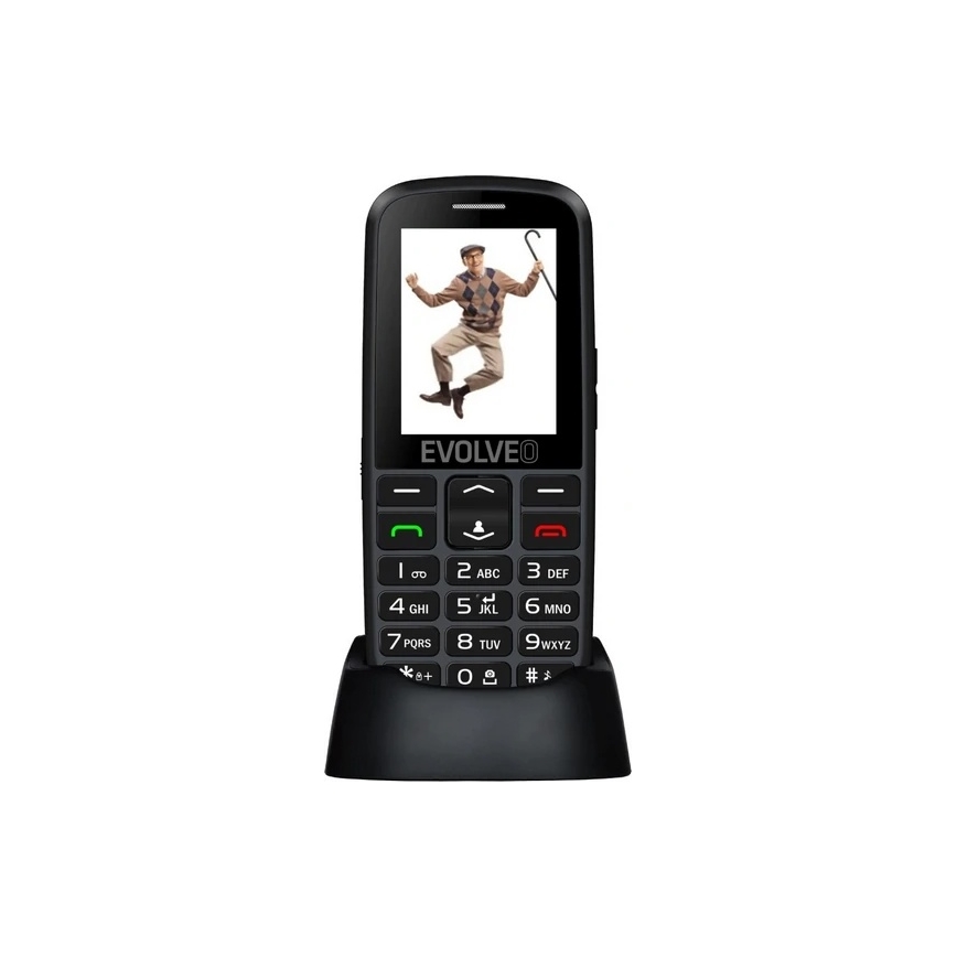 Evolveo - EasyPhone EG 2G mobilný telefón pre seniorov čierna