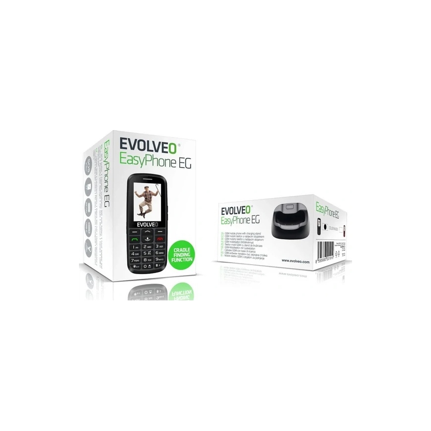 Evolveo - EasyPhone EG, 4G mobilný telefón pre seniorov, čierny