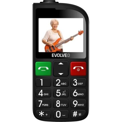 Evolveo - EasyPhone FL, mobilný telefón pre seniorov, čierny