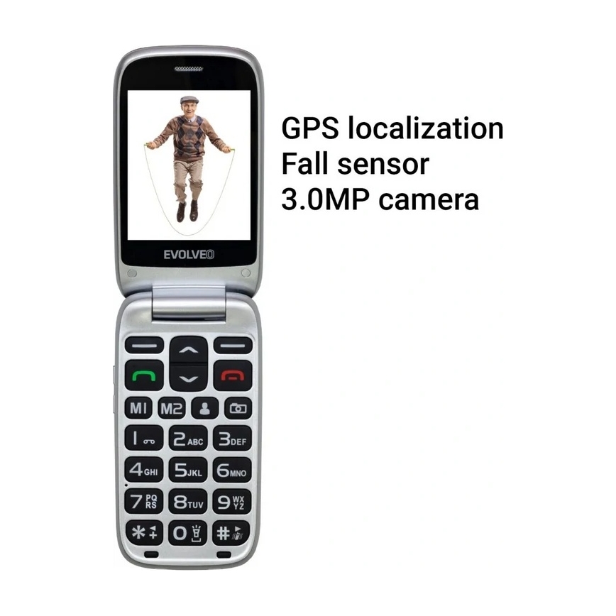 Evolveo - EasyPhone FS, klapkový mobil 2.8, červený