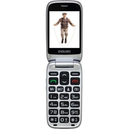 Evolveo - EasyPhone FS vyklápací mobilný telefón pre seniorov 2.8 čierna