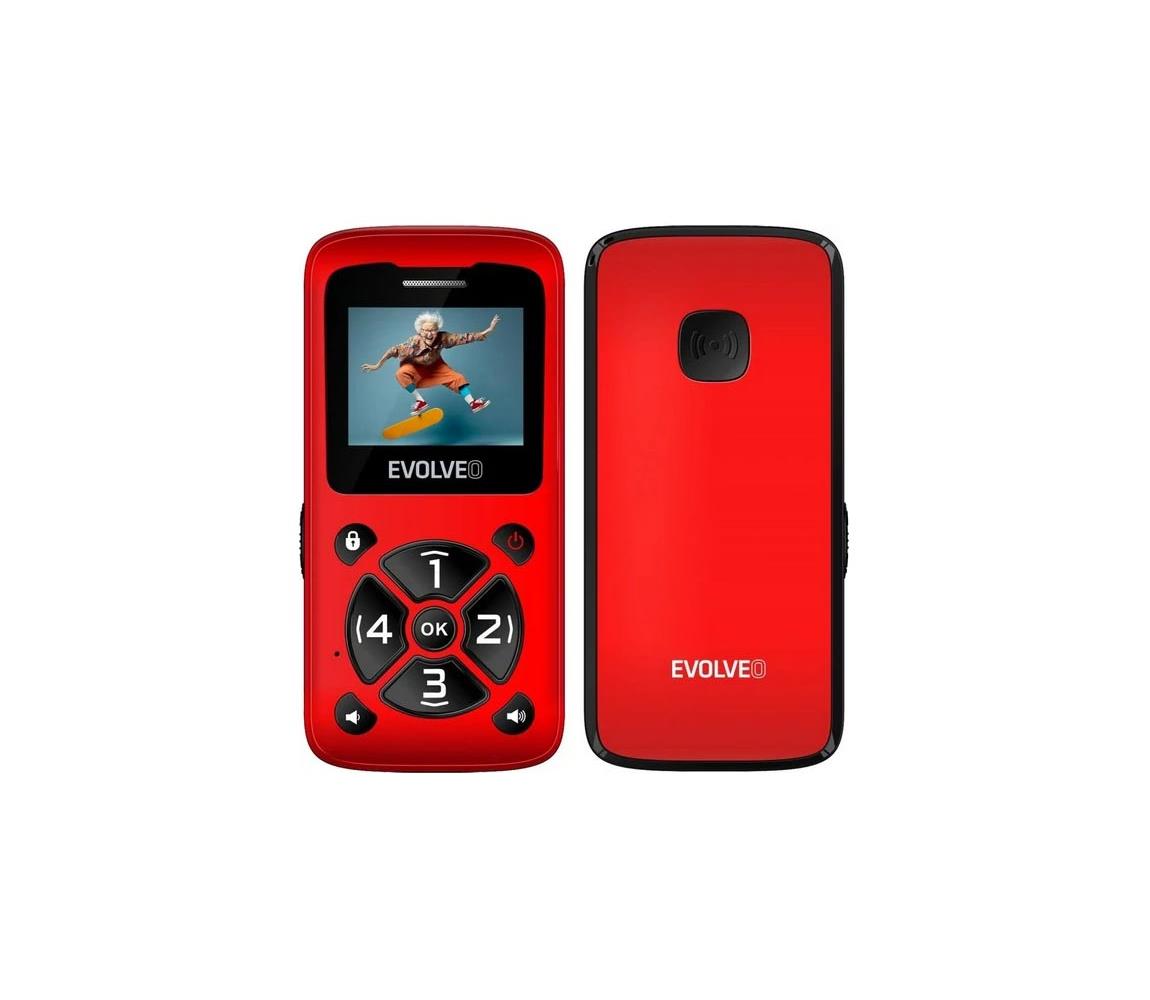 Evolveo - EasyPhone ID mobilný telefón pre seniorov červený EP-400-IDR