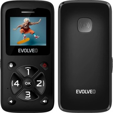 Evolveo - EasyPhone ID, mobilný telefón pre seniorov, čierna