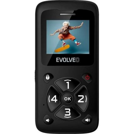Evolveo - EasyPhone ID, mobilný telefón pre seniorov čierna