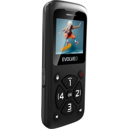 Evolveo - EasyPhone ID, mobilný telefón pre seniorov čierna