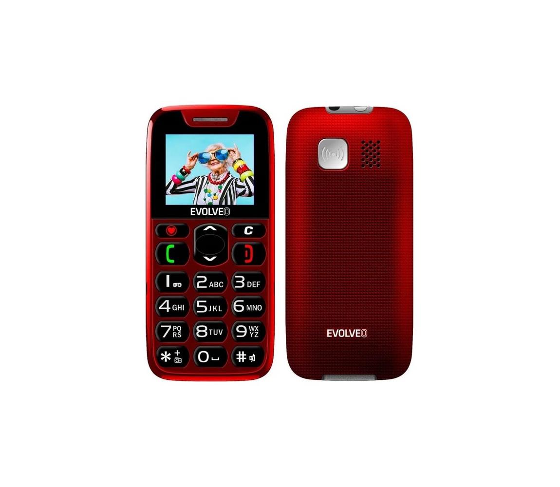 Evolveo - EasyPhone mobilný telefón pre seniorov, červený EP-501-RD