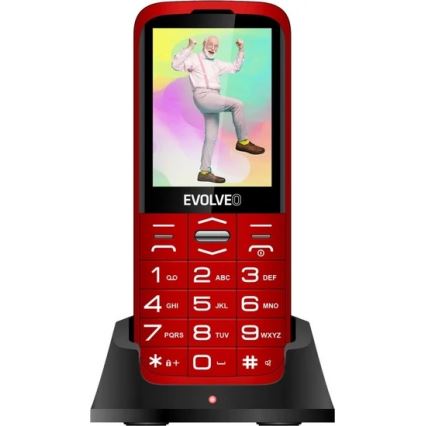 Evolveo - EasyPhone XO, mobilný telefón pre seniorov, červený