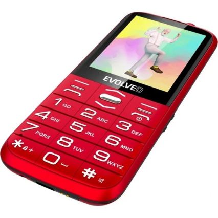 Evolveo - EasyPhone XO, mobilný telefón pre seniorov, červený
