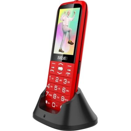 Evolveo - EasyPhone XO, mobilný telefón pre seniorov, červený