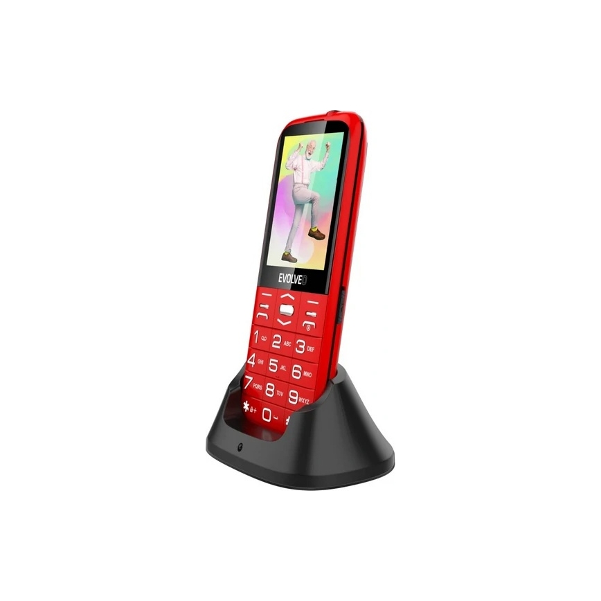 Evolveo - EasyPhone XO, mobilný telefón pre seniorov, červený