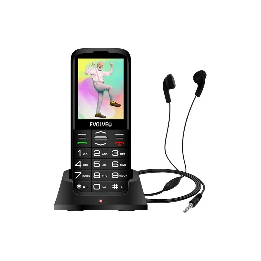 Evolveo - EasyPhone XO mobilný telefón pre seniorov čierna