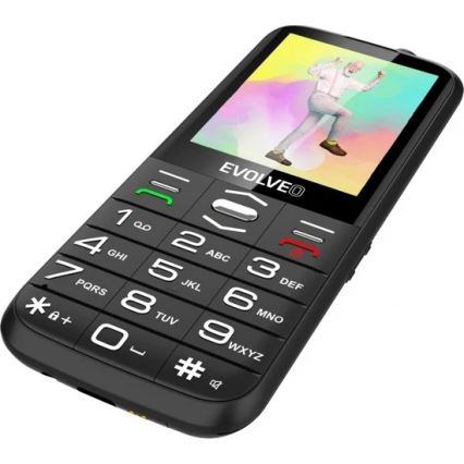 Evolveo - EasyPhone XO, mobilný telefón pre seniorov, čierny
