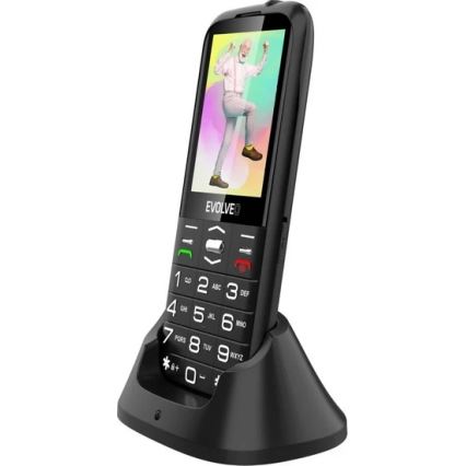 Evolveo - EasyPhone XO, mobilný telefón pre seniorov, čierny