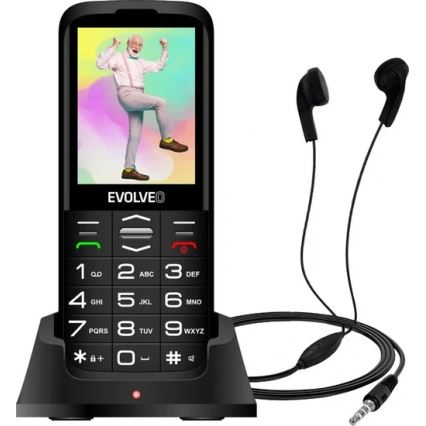 Evolveo - EasyPhone XO, mobilný telefón pre seniorov, čierny
