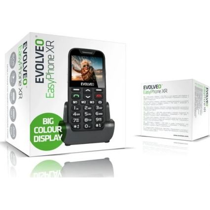 Evolveo - EasyPhone XR 2G mobilný telefón pre seniorov čierna