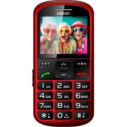 Evolveo - EasyPhone XS, mobilný telefón pre seniorov červená