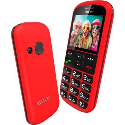 Evolveo - EasyPhone XS, mobilný telefón pre seniorov červená