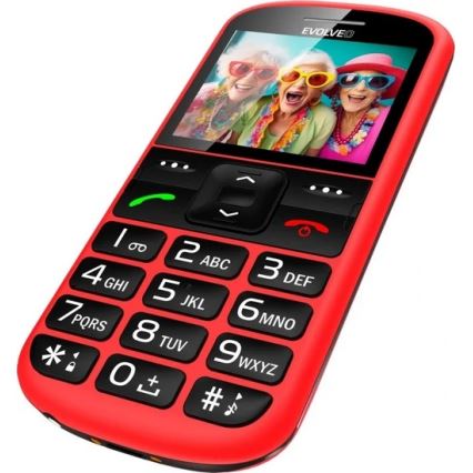 Evolveo - EasyPhone XS, mobilný telefón pre seniorov, červený