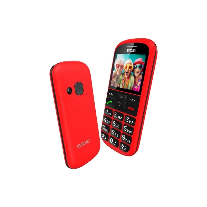 Evolveo - EasyPhone XS, mobilný telefón pre seniorov, červený