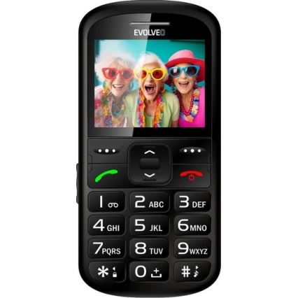 Evolveo - EasyPhone XS mobilný telefón pre seniorov čierna