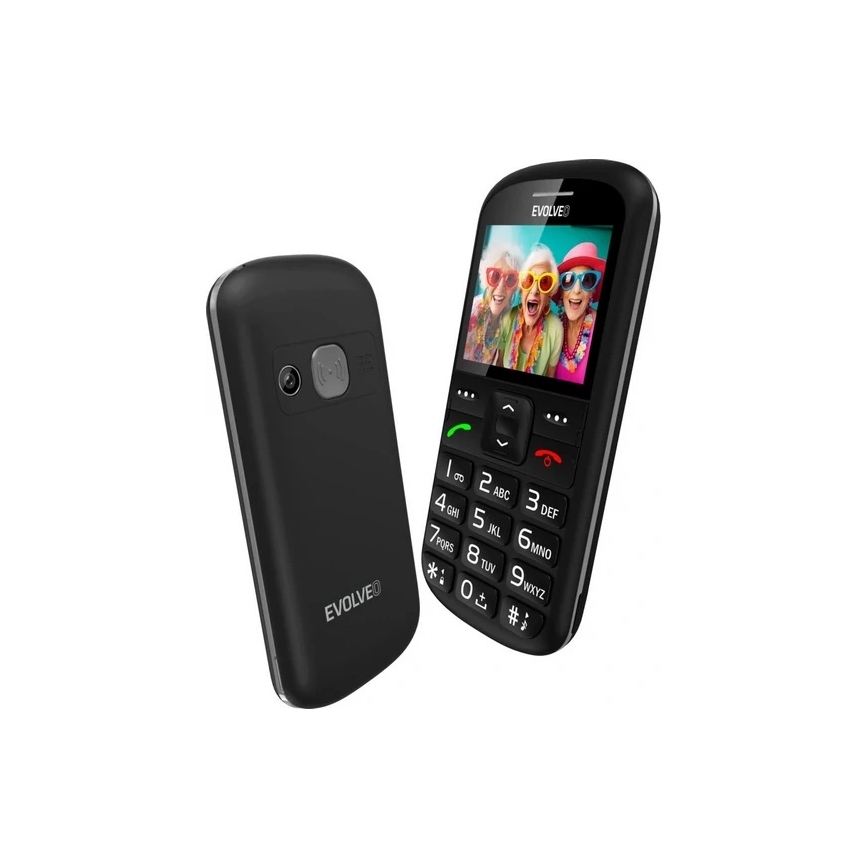 Evolveo - EasyPhone XS, mobilný telefón pre seniorov, čierny