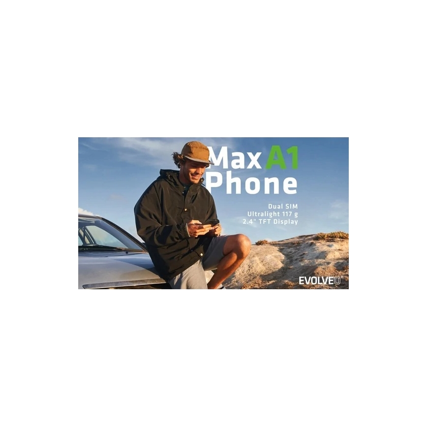 Evolveo - MaxPhone A1, tlačidlový Dual SIM telefón, čierny