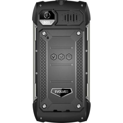 Evolveo - StrongPhone H1, vodotesný Dual SIM telefón, čierno-strieborný