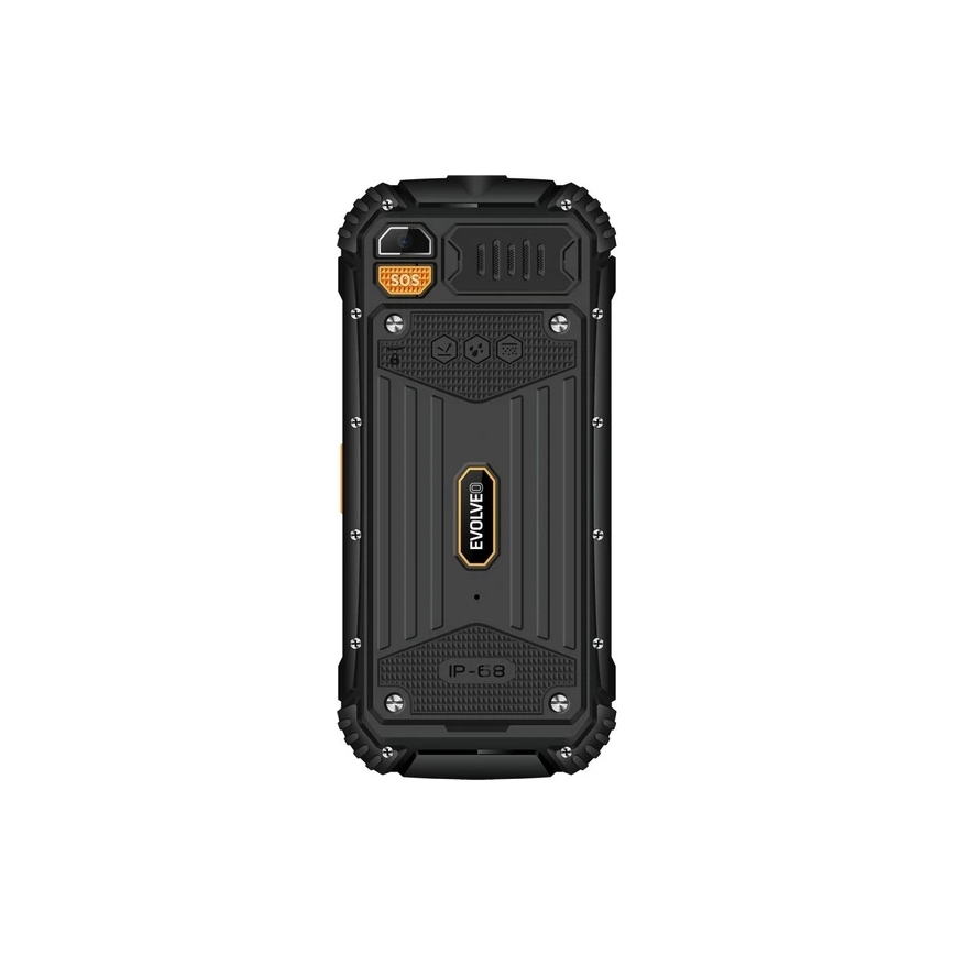 Evolveo - StrongPhone Q1 vodotesný Dual SIM telefón čierna/oranžová