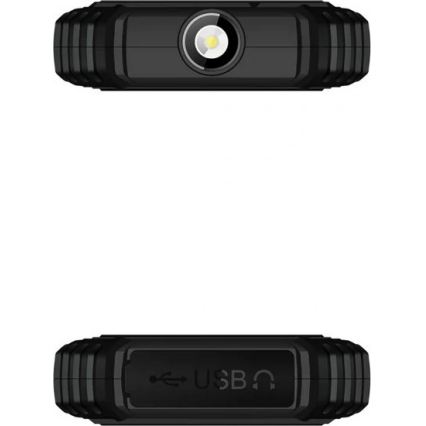 Evolveo - StrongPhone Q1 vodotesný Dual SIM telefón čierna/oranžová