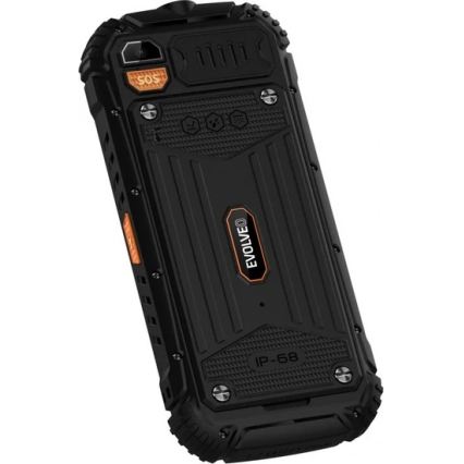 Evolveo - StrongPhone Q1 vodotesný Dual SIM telefón čierna/oranžová