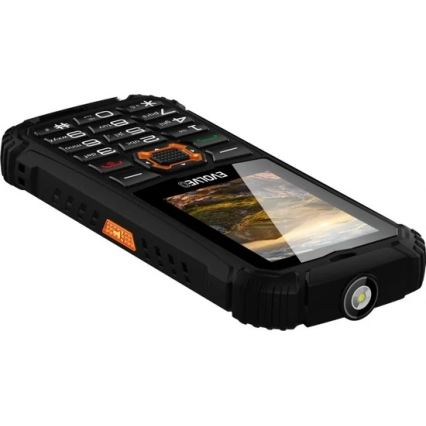 Evolveo - StrongPhone Q1 vodotesný Dual SIM telefón čierna/oranžová
