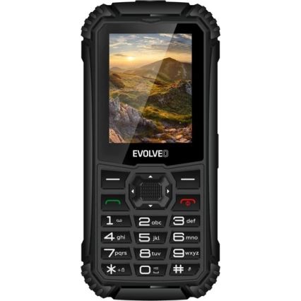 Evolveo - StrongPhone Q1, vodotesný Dual SIM telefón, čierny