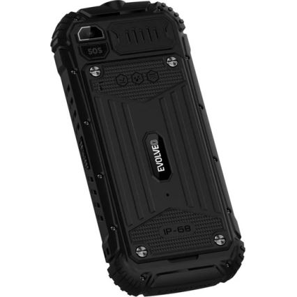 Evolveo - StrongPhone Q1, vodotesný Dual SIM telefón, čierny