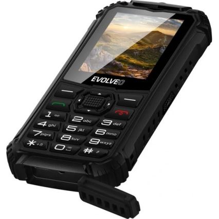 Evolveo - StrongPhone Q1, vodotesný Dual SIM telefón, čierny