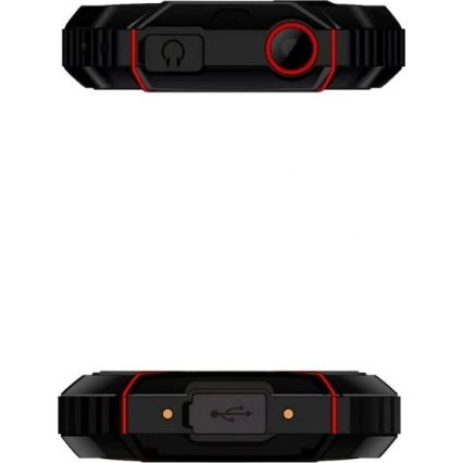 Evolveo - StrongPhone W4, vodotesný Dual SIM telefón, čierno-červený