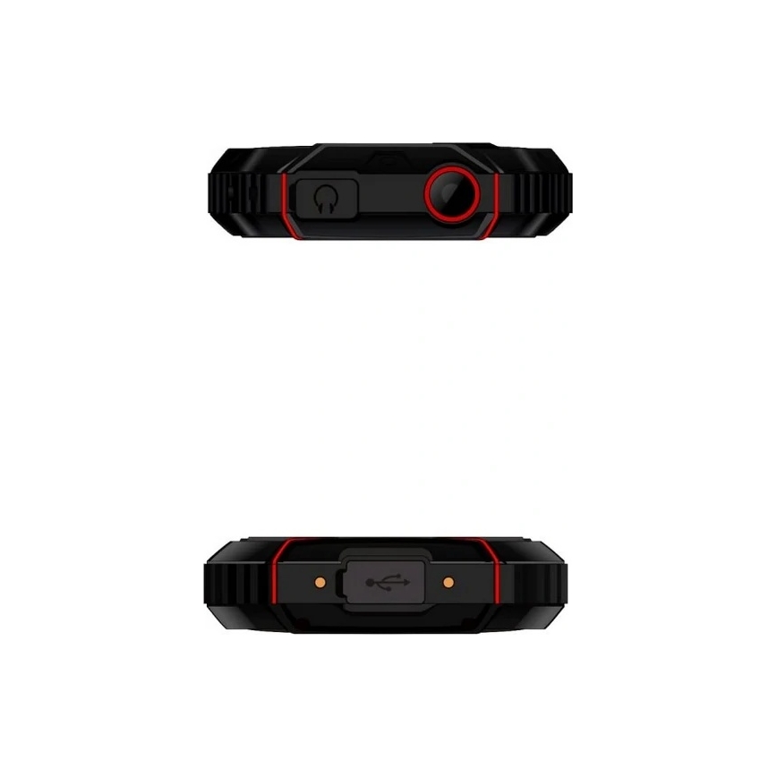 Evolveo - StrongPhone W4, vodotesný Dual SIM telefón, čierno-červený