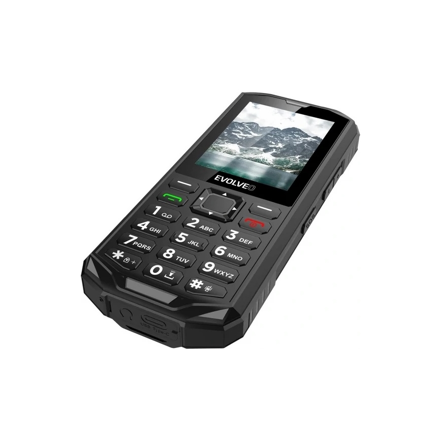 Evolveo - StrongPhone X5, vodotesný Dual SIM telefón čierna/šedá