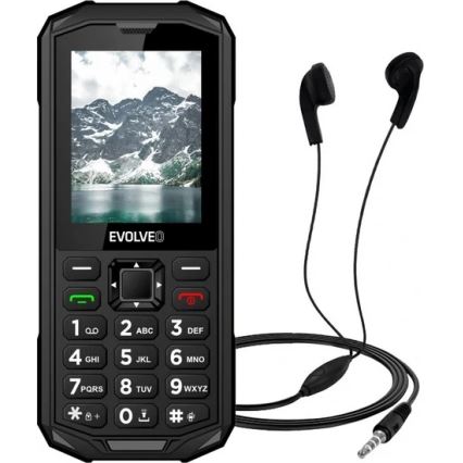 Evolveo - StrongPhone X5, vodotesný Dual SIM telefón čierna/šedá
