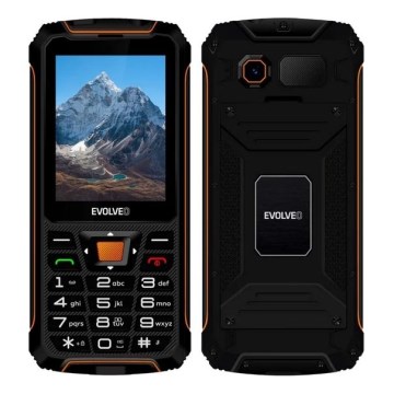 Evolveo - StrongPhone Z6, vodotesný Dual SIM telefón čierna/oranžová