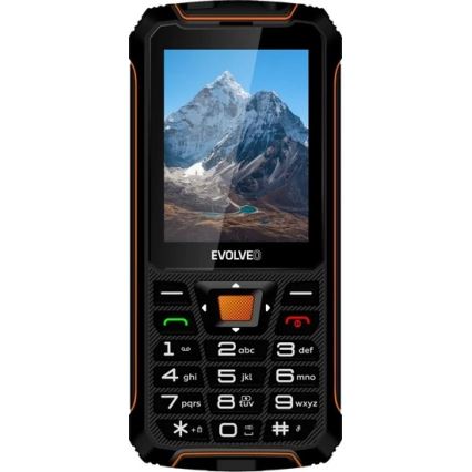 Evolveo - StrongPhone Z6, vodotesný Dual SIM telefón, čierno-oranžový