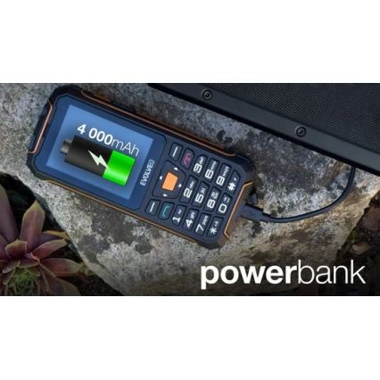 Evolveo - StrongPhone Z6, vodotesný Dual SIM telefón, čierno-oranžový