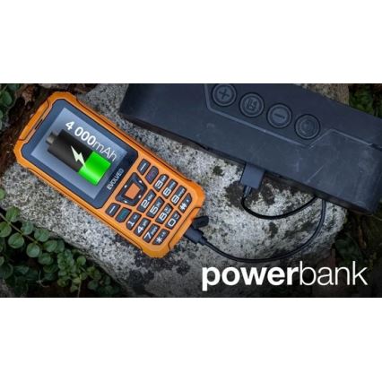 Evolveo - StrongPhone Z6, vodotesný Dual SIM telefón, oranžový