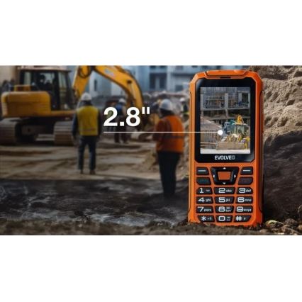 Evolveo - StrongPhone Z6, vodotesný Dual SIM telefón, oranžový