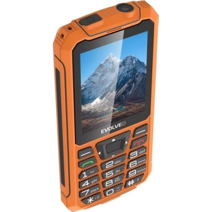 Evolveo - StrongPhone Z6, vodotesný Dual SIM telefón, oranžový