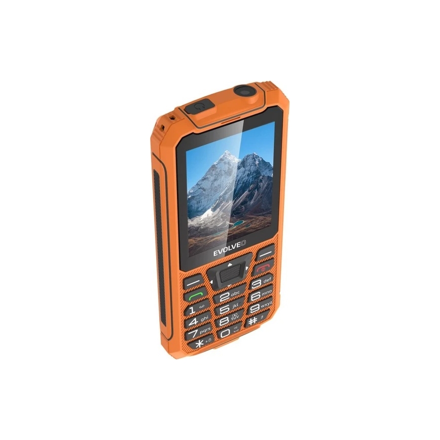 Evolveo - StrongPhone Z6, vodotesný Dual SIM telefón, oranžový