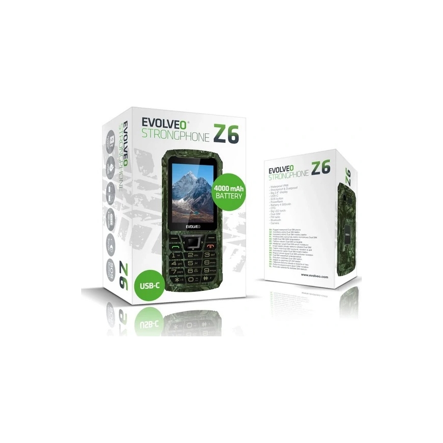 Evolveo - StrongPhone Z6 vodotesný Dual SIM telefón v loveckom maskovaní
